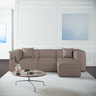 Varick Right-Chaise Sectional - Pumice Vintage Leather