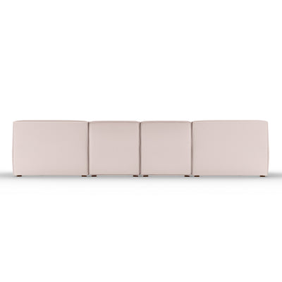 Varick U-Chaise Sectional - Blush Plush Velvet