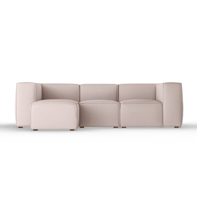 Varick Left-Chaise Sectional - Blush Plush Velvet