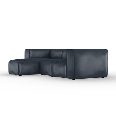 Varick Left-Chaise Sectional - Blue Print Vintage Leather