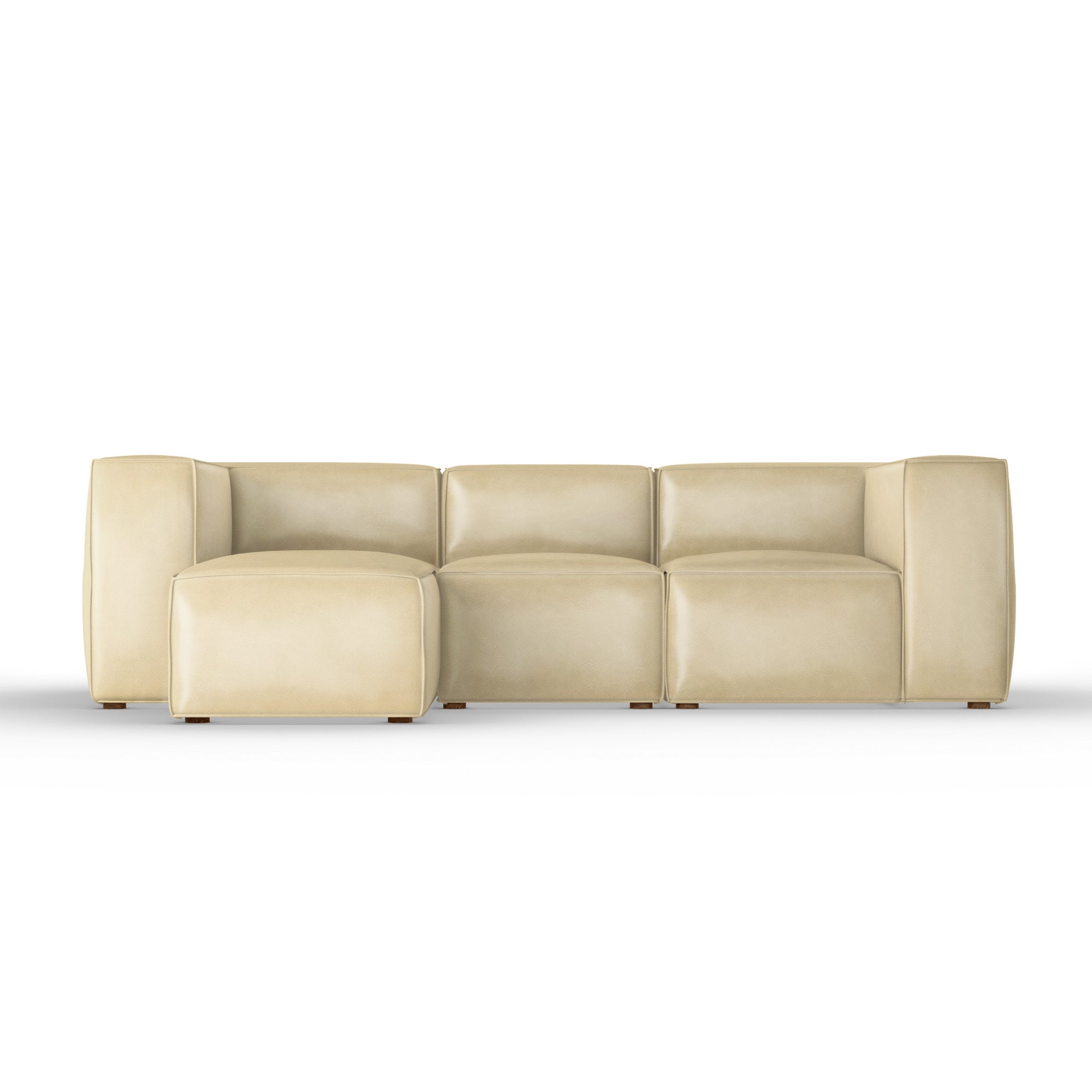 Varick Left-Chaise Sectional - Oyster Vintage Leather