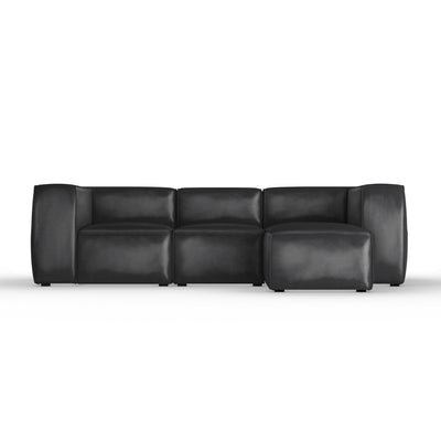 Varick Right-Chaise Sectional - Black Jack Vintage Leather