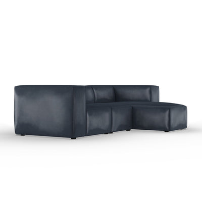 Varick Right-Chaise Sectional - Blue Print Vintage Leather