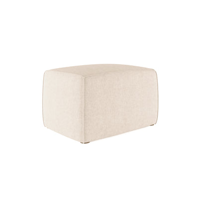 Varick Ottoman - Oyster Plush Velvet