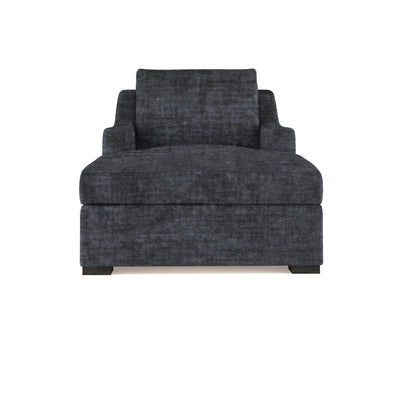 Crosby Chaise - Graphite Crushed Velvet