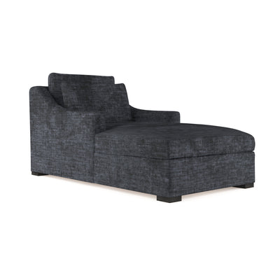 Crosby Chaise - Graphite Crushed Velvet