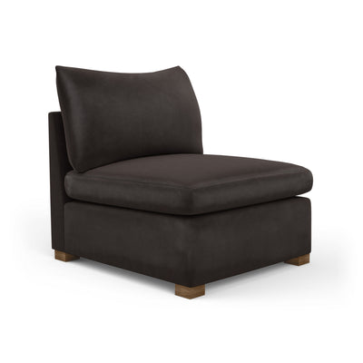 Evans Armless Chair - Chocolate Vintage Leather