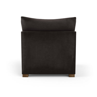 Evans Armless Chair - Chocolate Vintage Leather