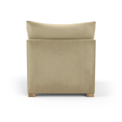 Evans Armless Chair - Oyster Vintage Leather
