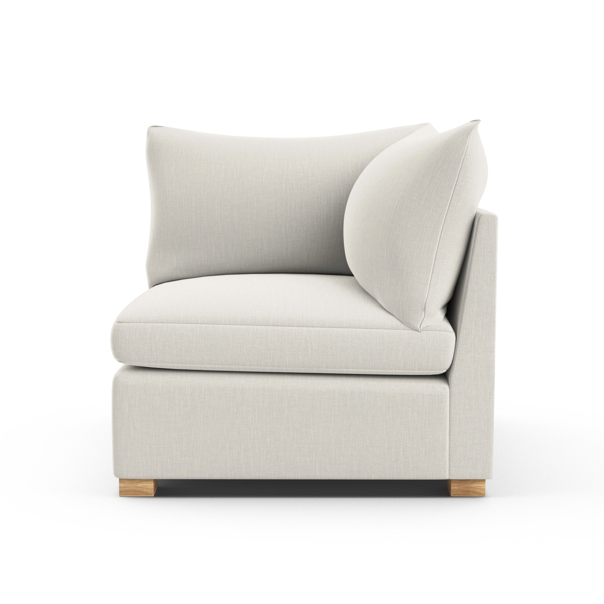 Evans Corner Chair - Alabaster Box Weave Linen
