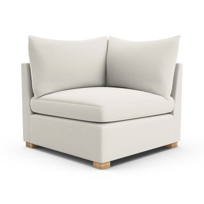 Evans Corner Chair - Alabaster Box Weave Linen
