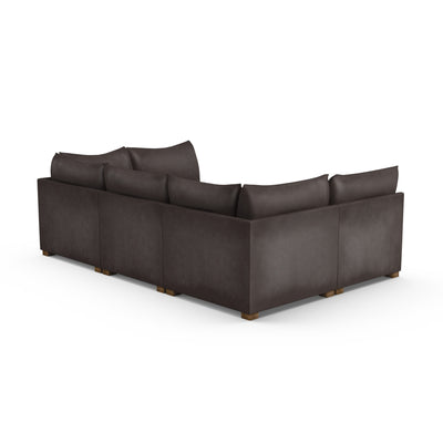 Evans 6-Piece Total-Pit Sectional - Chocolate Vintage Leather