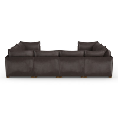 Evans 12-Piece Total-Pit Sectional - Chocolate Vintage Leather