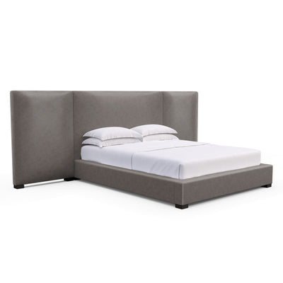 Prospect Extended Panel Bed - Graphite Distressed Leather