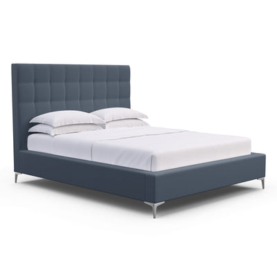 Bryant Tufted Panel Bed - Bluebell Box Weave Linen