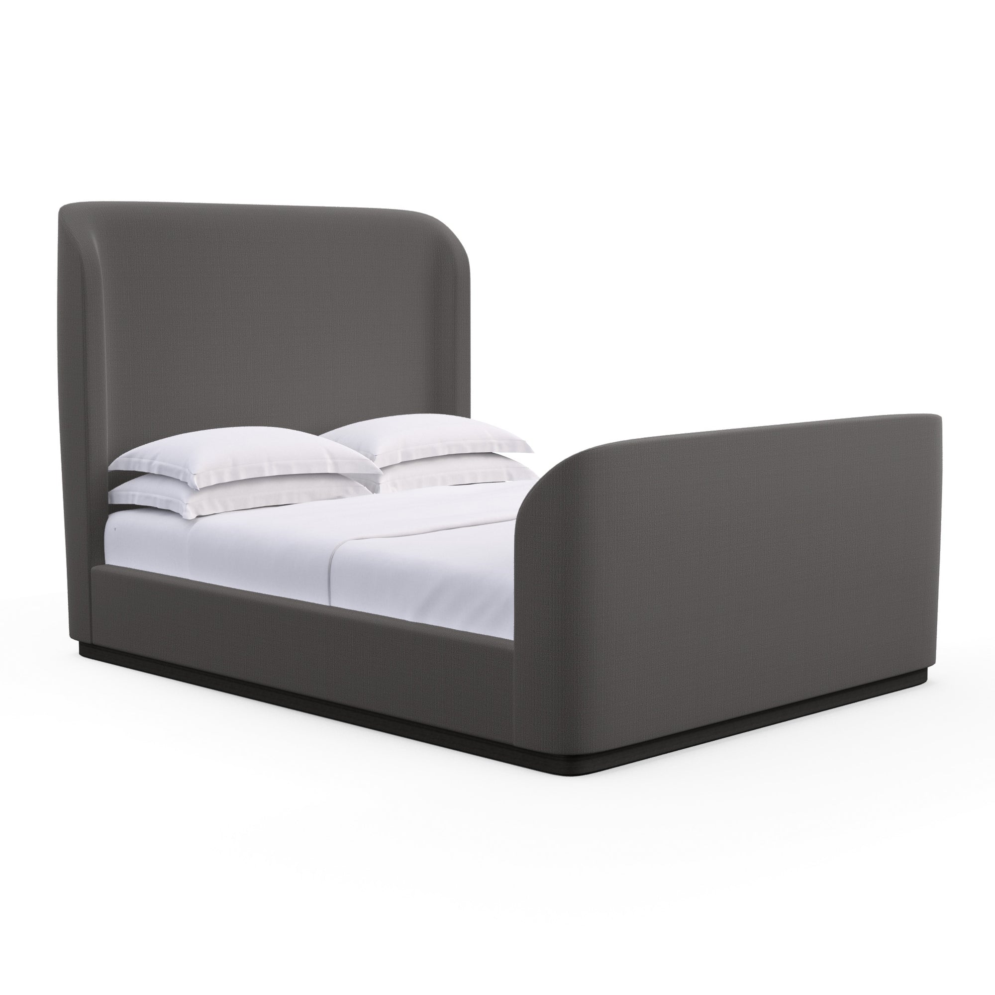 Barrow Shelter Bed w/ Footboard - Graphite Box Weave Linen