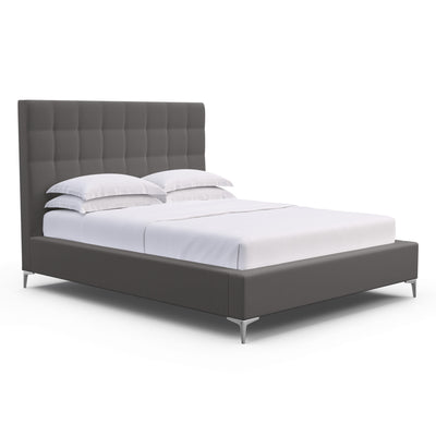 Bryant Tufted Panel Bed - Graphite Box Weave Linen