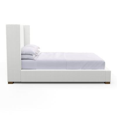 Roxborough Shelter Bed - Blanc Box Weave Linen