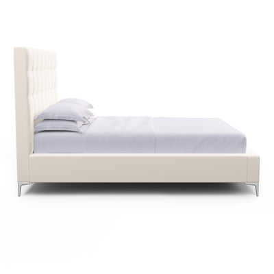 Bryant Tufted Panel Bed - Alabaster Plush Velvet