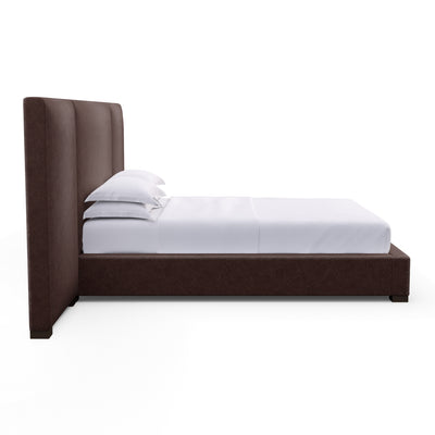 Prospect Extended Panel Bed - Chocolate Distressed Leather