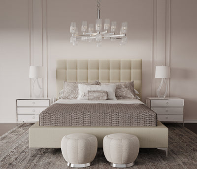 Bryant Tufted Panel Bed - Oyster Box Weave Linen